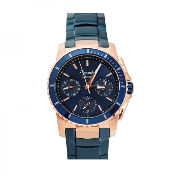 Alexandre Christie AC 6455 Rosegold Blue BFBURBUBU